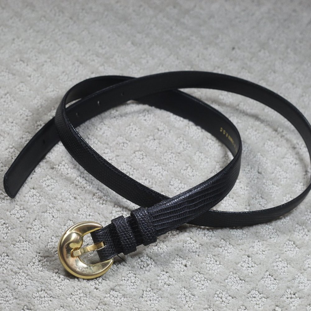 NWOT MLX Black Snakeskin Imprint Belt Size: 42"